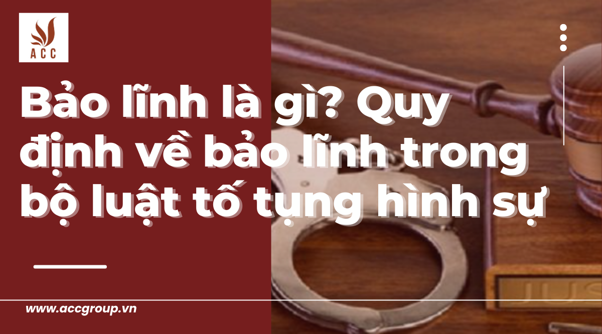 Bảo lĩnh là gì? Quy định về bảo lĩnh trong Bộ luật tố tụng hình sự