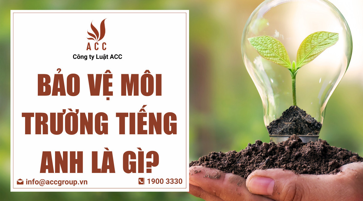 Bảo vệ môi trường tiếng Anh là gì?