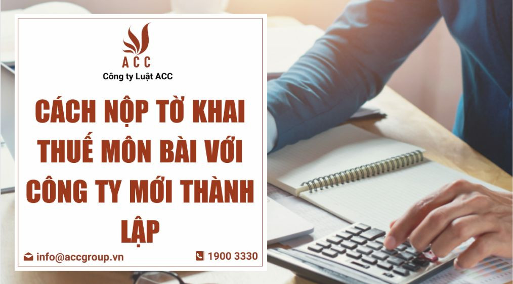 Cách nộp tờ khai thuế môn bài với công ty mới thành lập