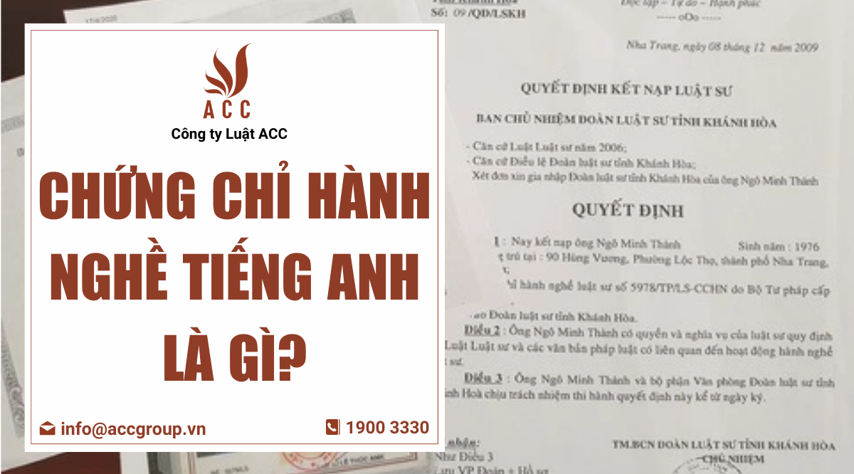 Chứng chỉ hành nghề tiếng Anh là gì?