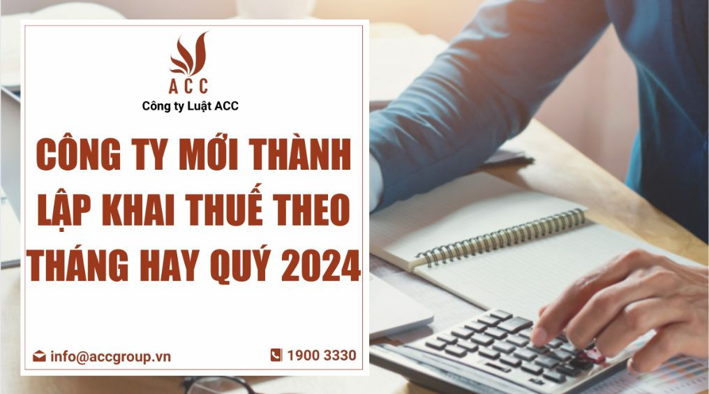 Công ty mới thành lập khai thuế theo tháng hay quý 2024