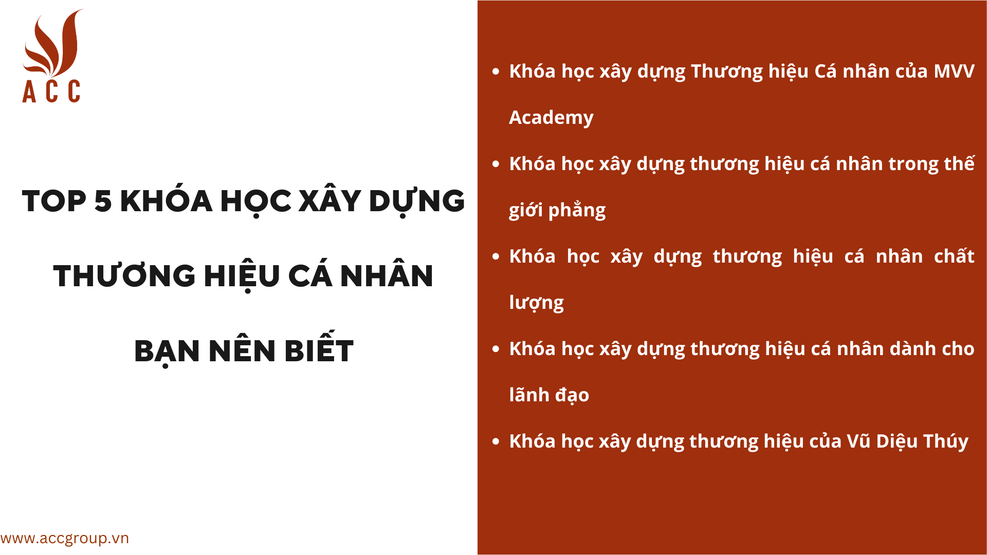 Top 5 khóa học xây dựng thương hiệu cá nhân bạn nên biết