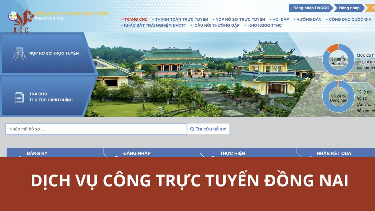 Dịch vụ công trực tuyến Đồng Nai