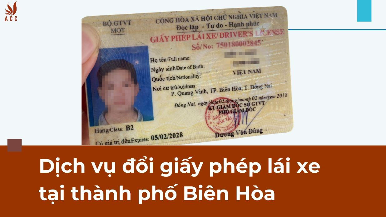 Dịch vụ đổi giấy phép lái xe tại thành phố Biên Hòa