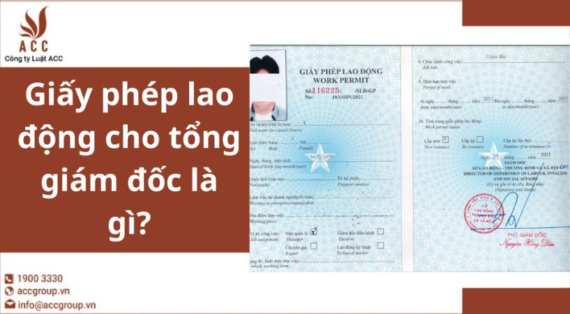 Giấy phép lao động cho tổng giám đốc là gì?