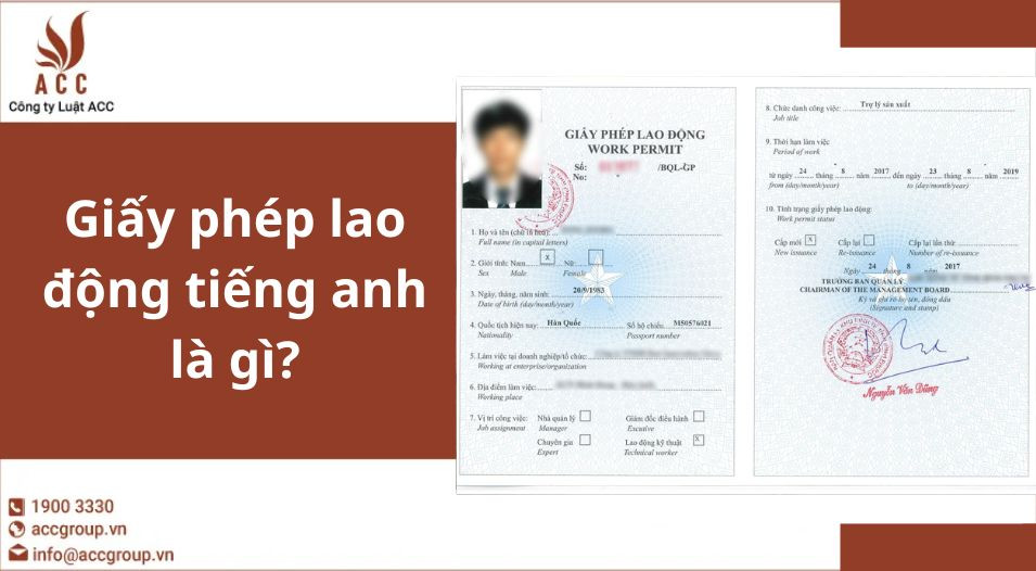 Giấy phép lao động tiếng anh là gì?
