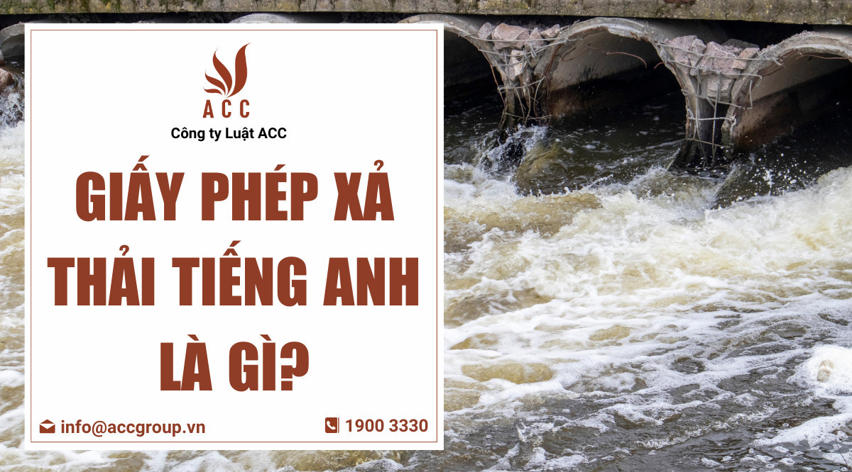 Giấy phép xả thải tiếng Anh là gì?
