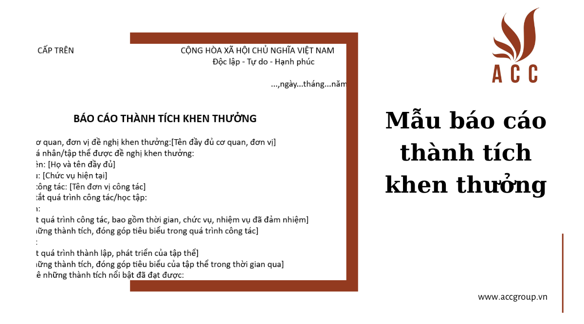 Mẫu báo cáo thành tích khen thưởng