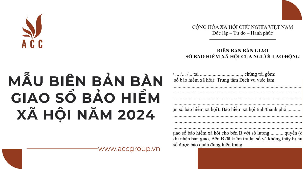 Mẫu biên bản bàn giao sổ bảo hiểm xã hội năm 2024