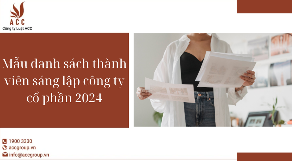 Mẫu danh sách thành viên sáng lập công ty cổ phần 2024