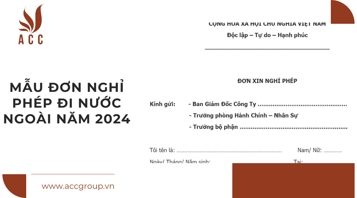 mẫu đơn nghỉ phép đi nước ngoài năm 2024