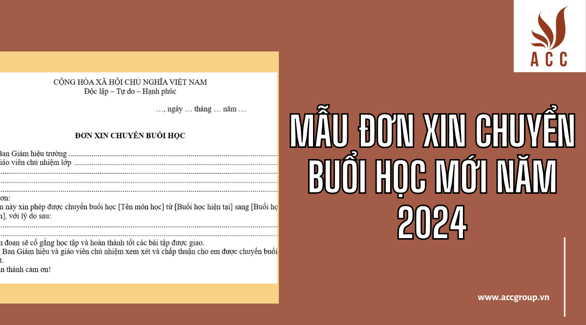Mẫu đơn xin chuyển buổi học mới năm 2024
