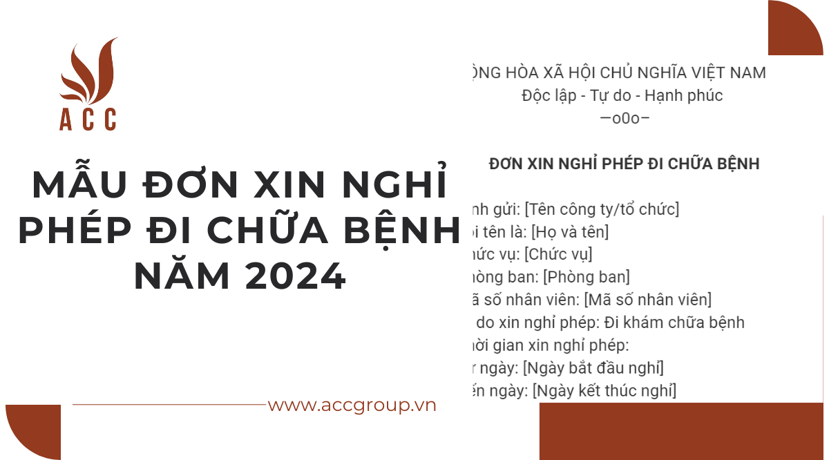 Mẫu đơn xin phép đi chữa bệnh năm 2024