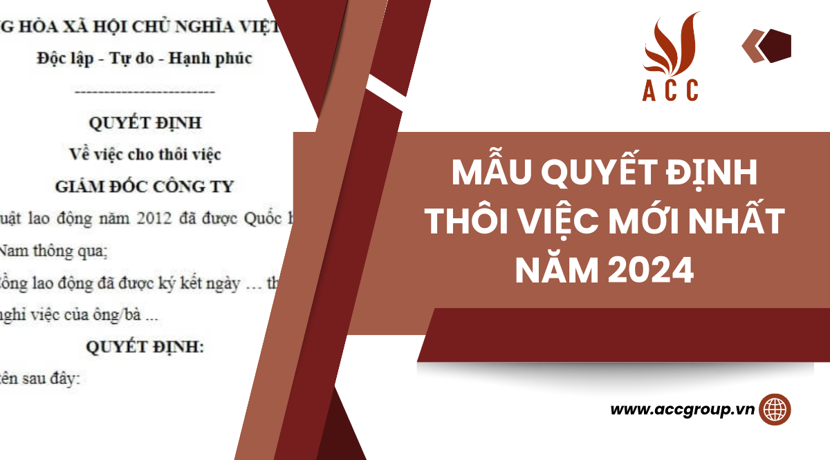 Mẫu quyết định thôi việc mới nhất năm 2024