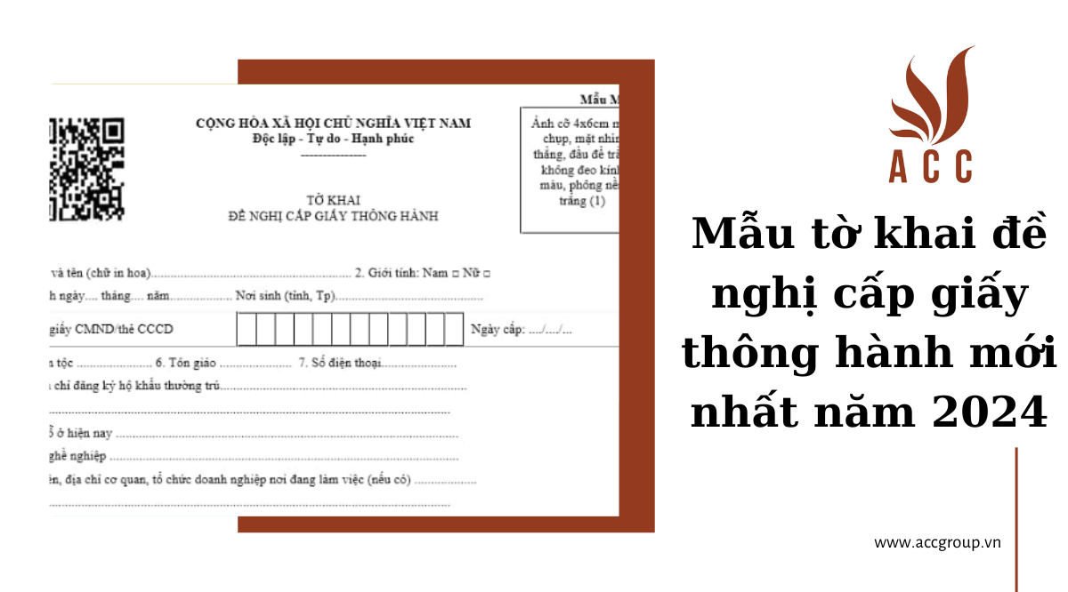 Mẫu tờ khai đề nghị cấp giấy thông hành mới nhất năm 2024