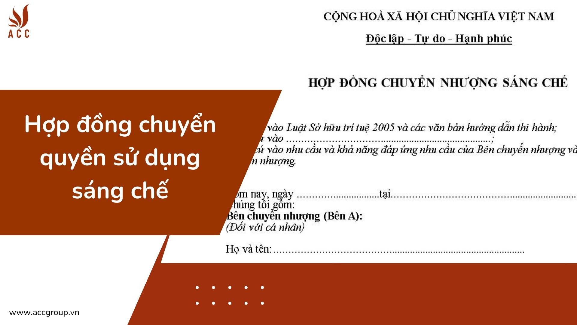 Hợp đồng chuyển quyền sử dụng sáng chế