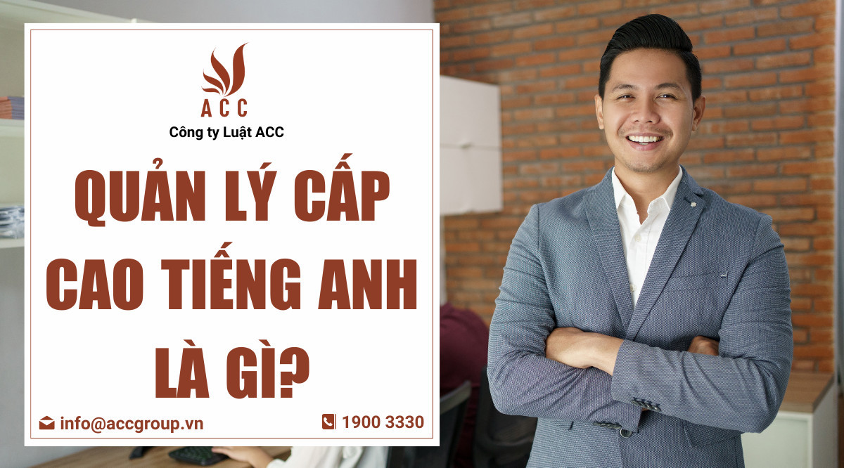 Quản lý cấp cao tiếng Anh là gì?