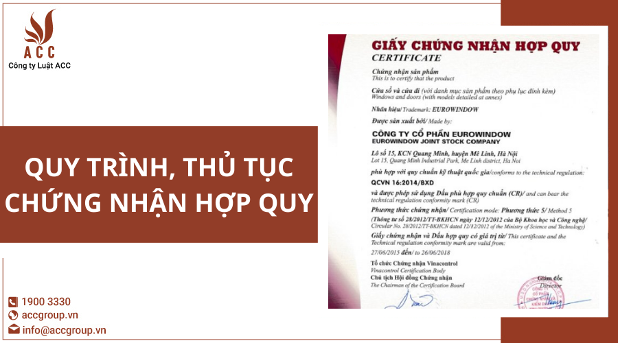 Quy trình, thủ tục Chứng nhận hợp quy