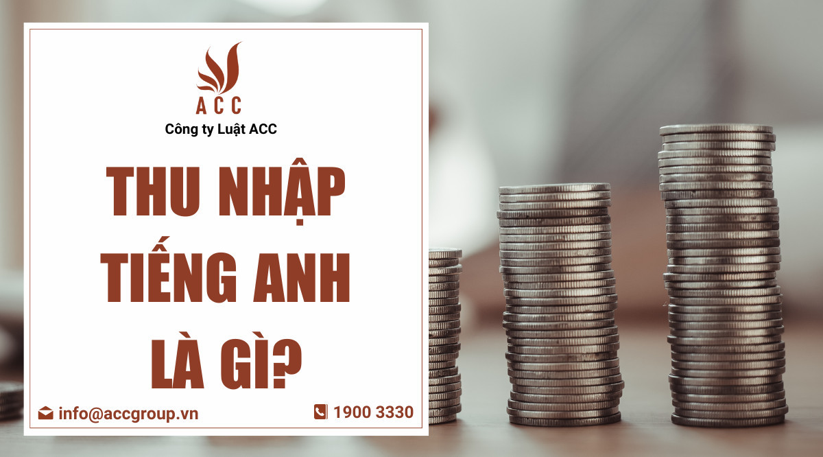 Thu nhập tiếng Anh là gì?