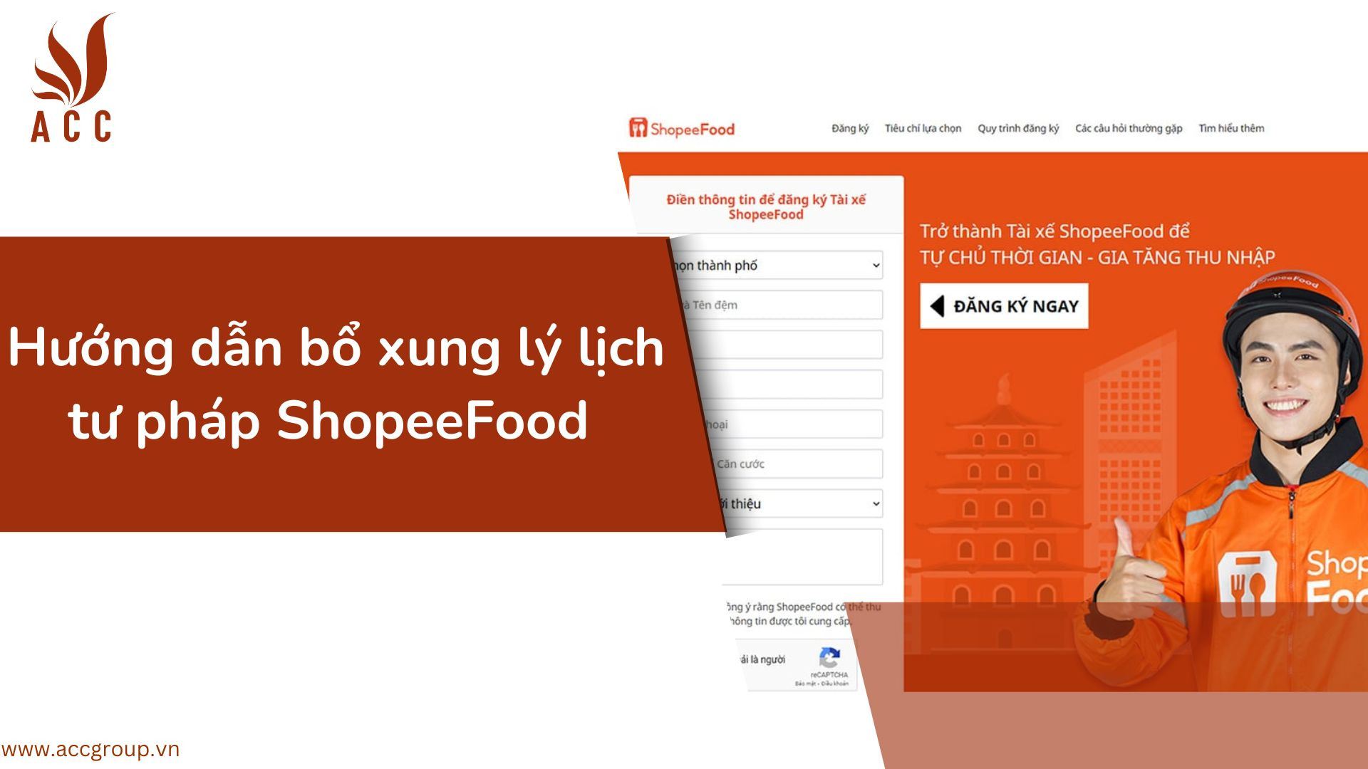 Hướng dẫn bổ xung lý lịch tư pháp ShopeeFood 