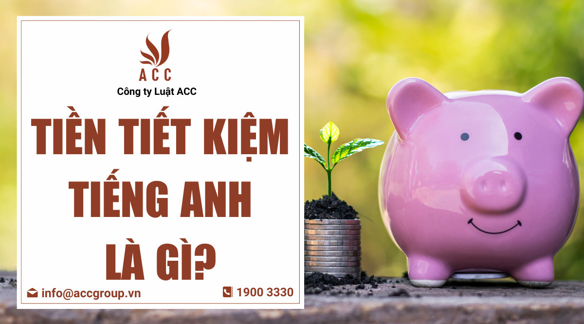 Tiền tiết kiệm tiếng Anh là gì?