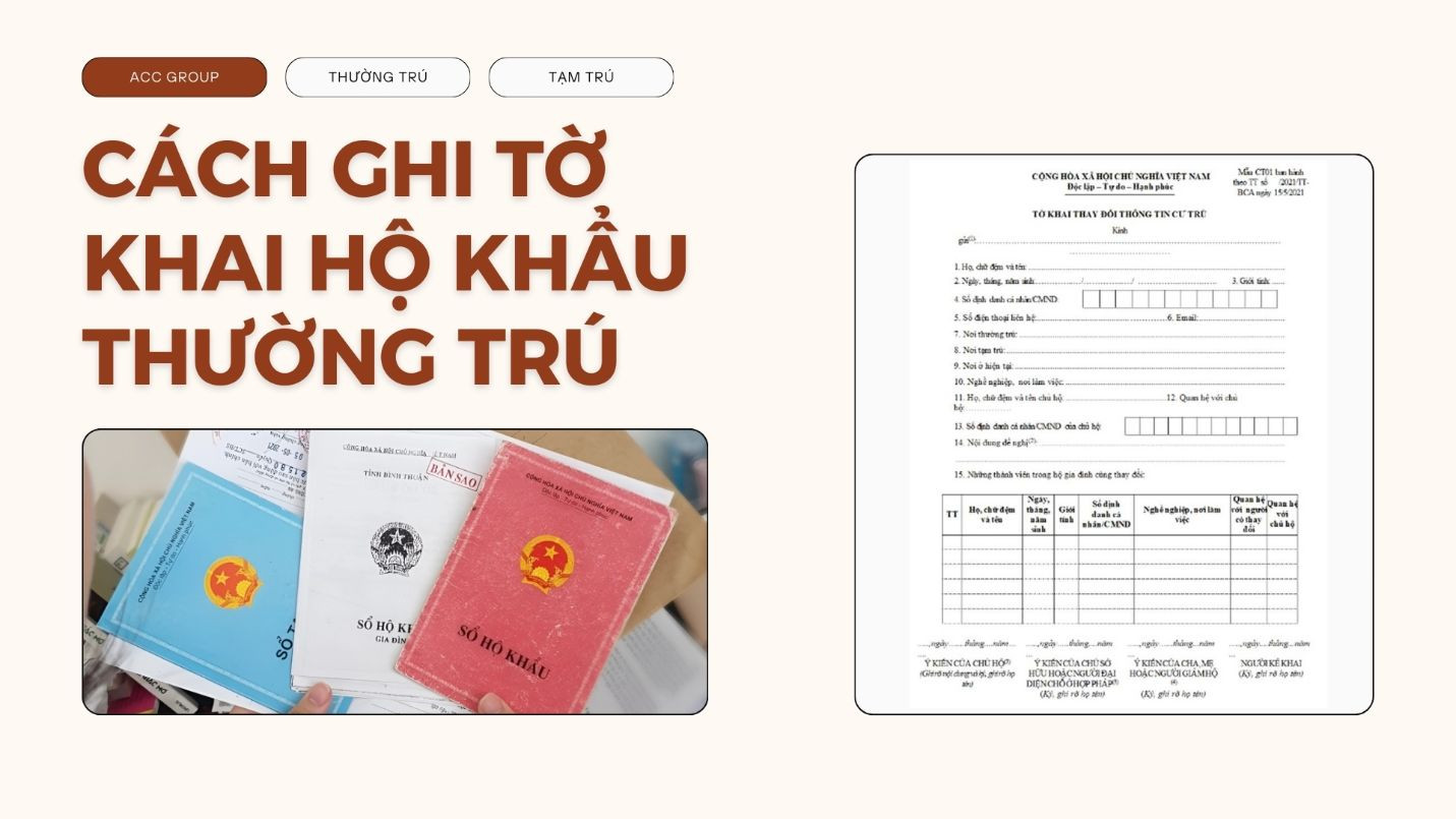 Cách ghi tờ khai hộ khẩu thường trú