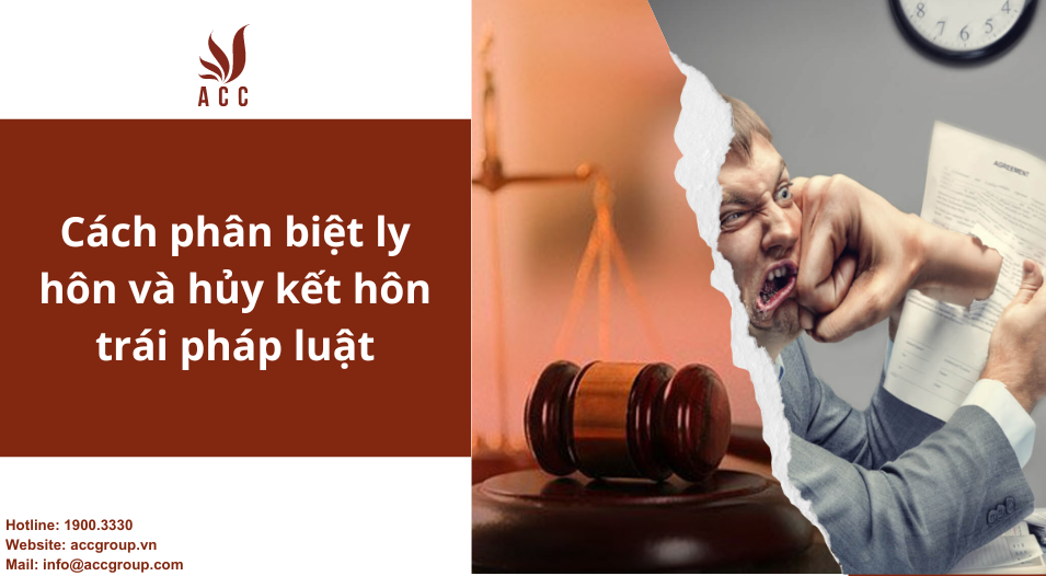 Cách phân biệt ly hôn và hủy kết hôn trái pháp luật