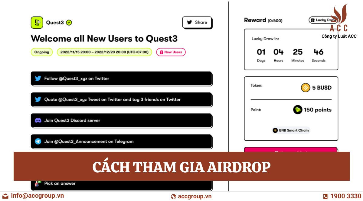 Cách tham gia Airdrop