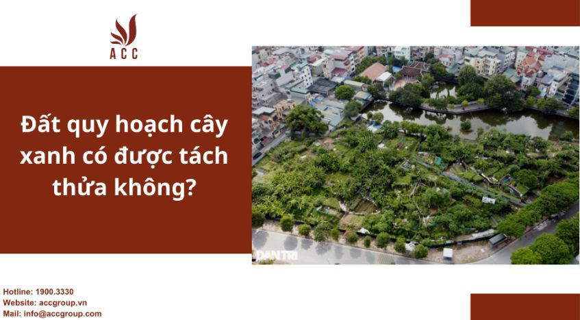 Đất quy hoạch cây xanh có được tách thửa không?
