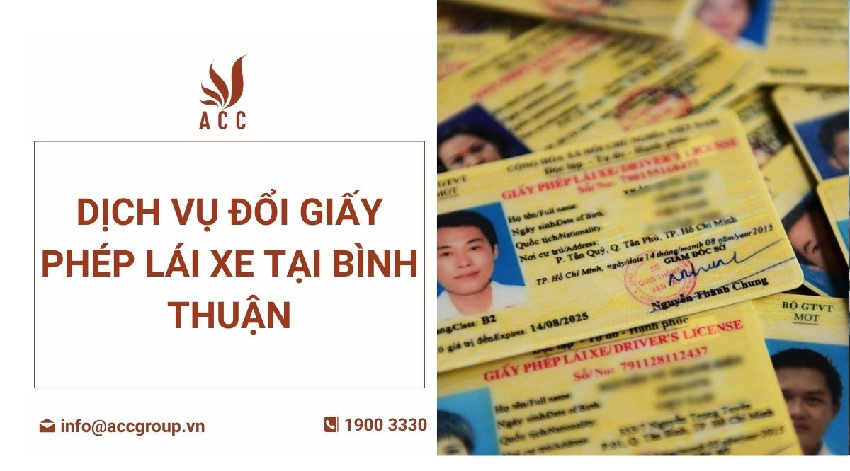 Dịch vụ đổi giấy phép lái xe tại Bình Thuận