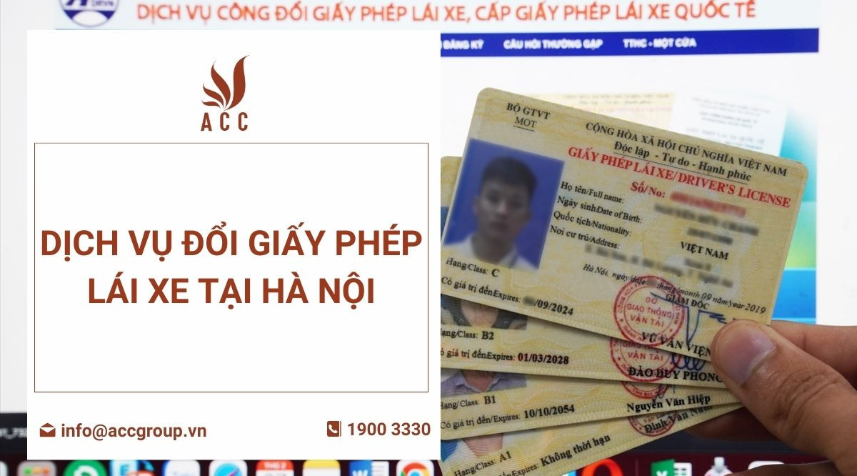 Dịch vụ đổi giấy phép lái xe tại Hà Nội