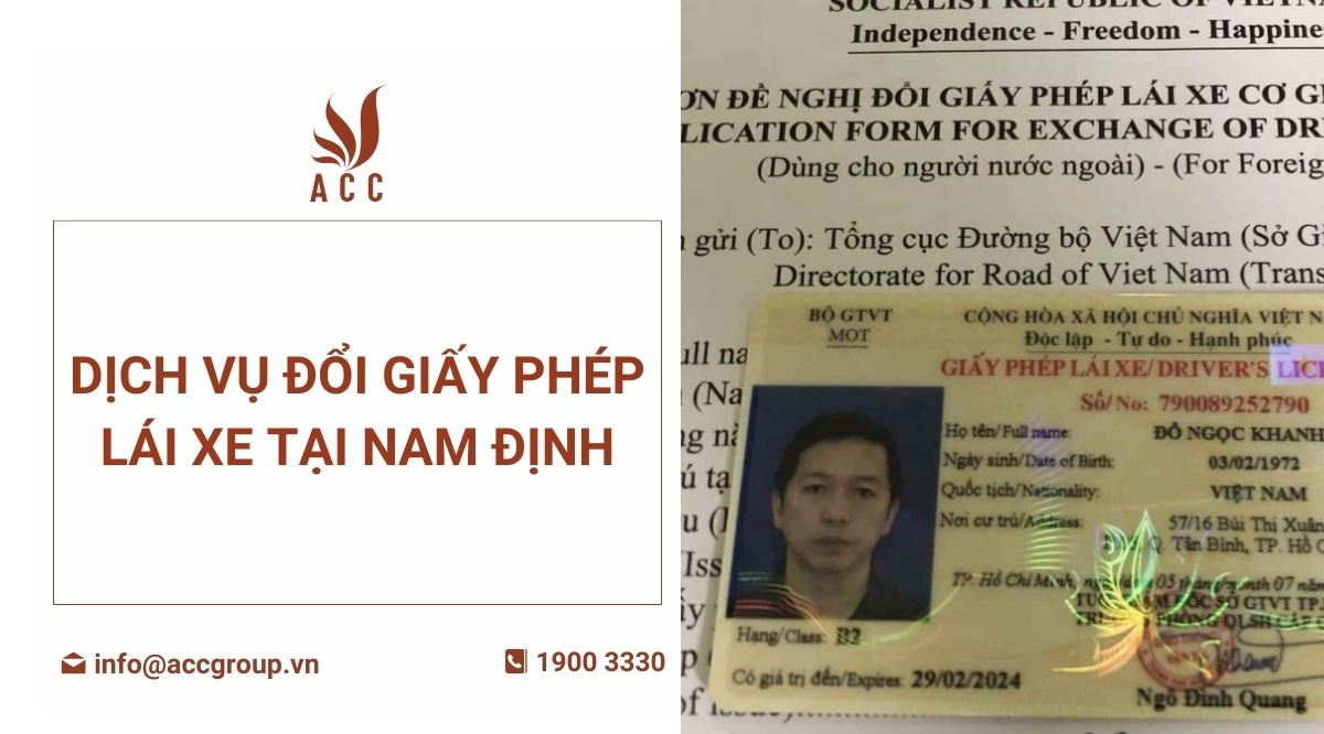 Dịch vụ đổi giấy phép lái xe tại Nam Định