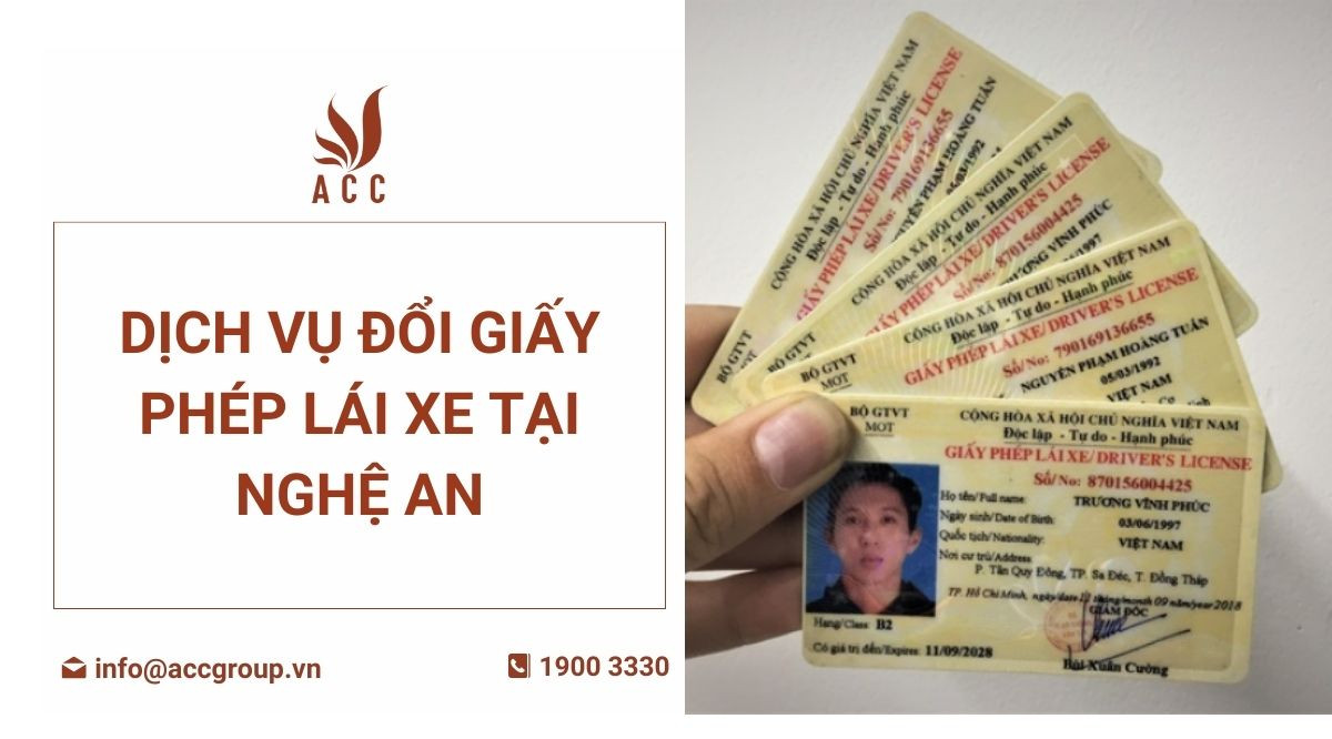 Dịch vụ đổi giấy phép lái xe tại Nghệ An