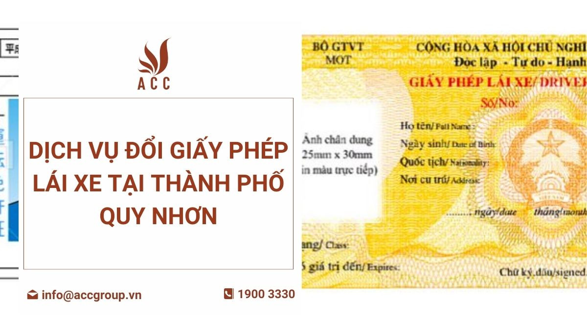 Dịch vụ đổi giấy phép lái xe tại thành phố Quy Nhơn