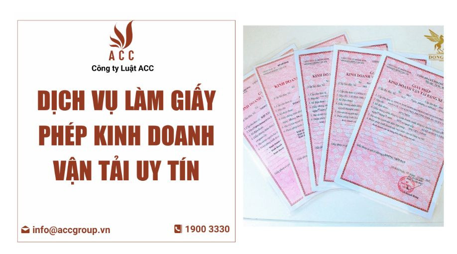 Dịch vụ làm giấy phép kinh doanh vận tải uy tín