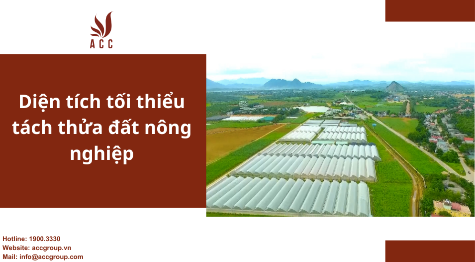 Diện tích tối thiểu tách thửa dắt nông nghiệp
