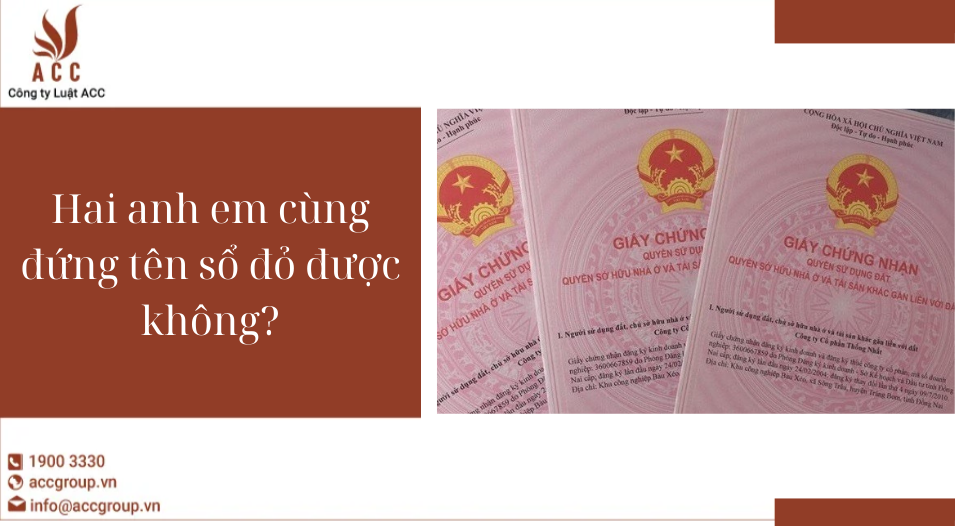 Hai anh em cùng đứng tên sổ đỏ được không?