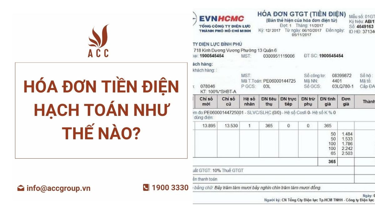 Hóa đơn tiền điện hạch toán như thế nào