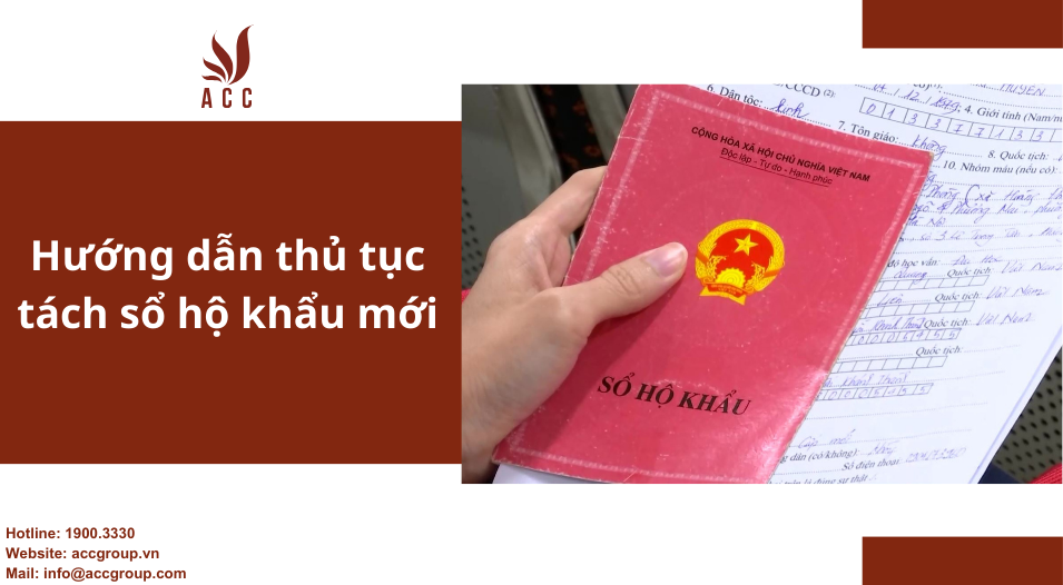 Hướng dẫn thủ tục tách sổ hộ khẩu mới