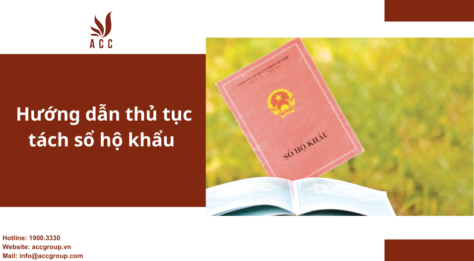 Hướng dẫn thủ tục tách sổ hộ khẩu