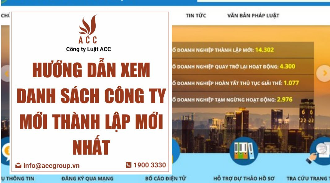 Hướng dẫn xem danh sách công ty mới thành lập mới nhất
