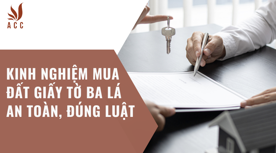 Kinh nghiệm mua đất giấy tờ ba lá an toàn, đúng luật