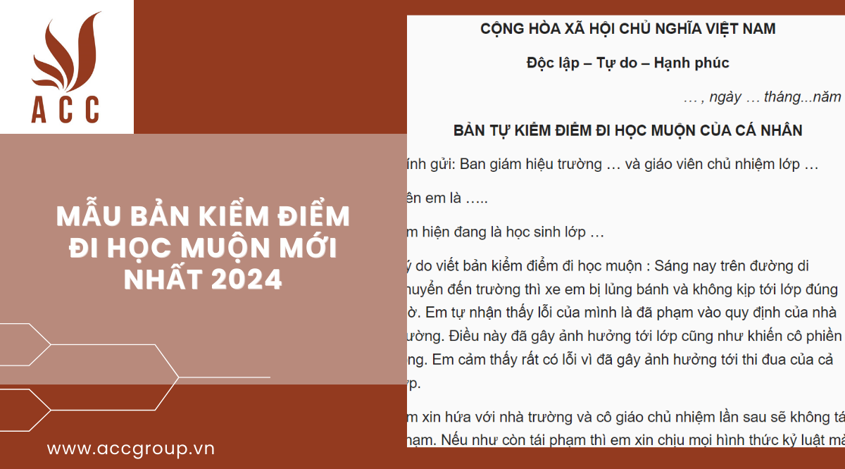 Mẫu bản kiểm điểm đi học muộn mới nhất 2024