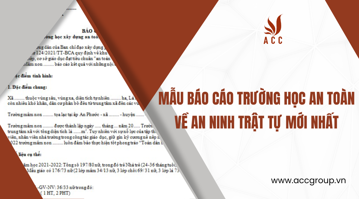 Mẫu Báo cáo trường học an toàn về an ninh trật tự mới nhất