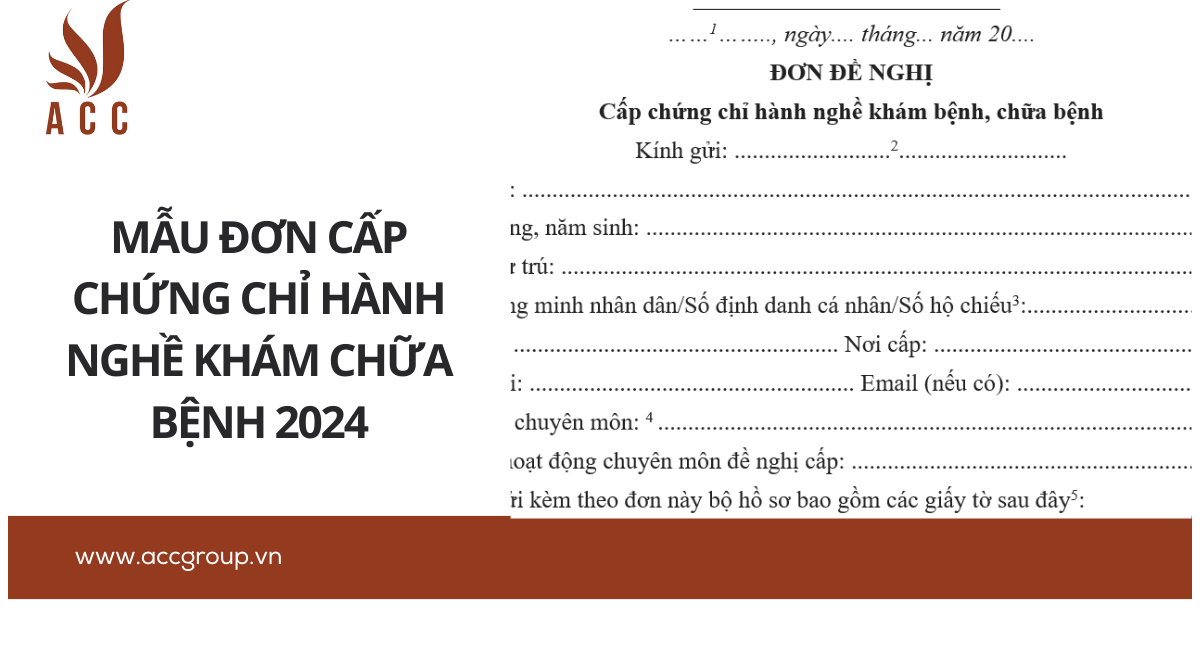 Mẫu đơn cấp chứng chỉ hành nghề khám chữa bệnh 2024