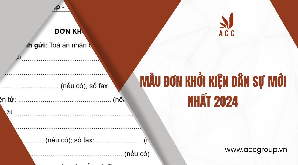 Mẫu đơn khởi kiện dân sự mới nhất 2024