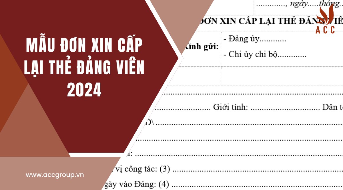 Mẫu đơn xin cấp lại thẻ Đảng viên 2024