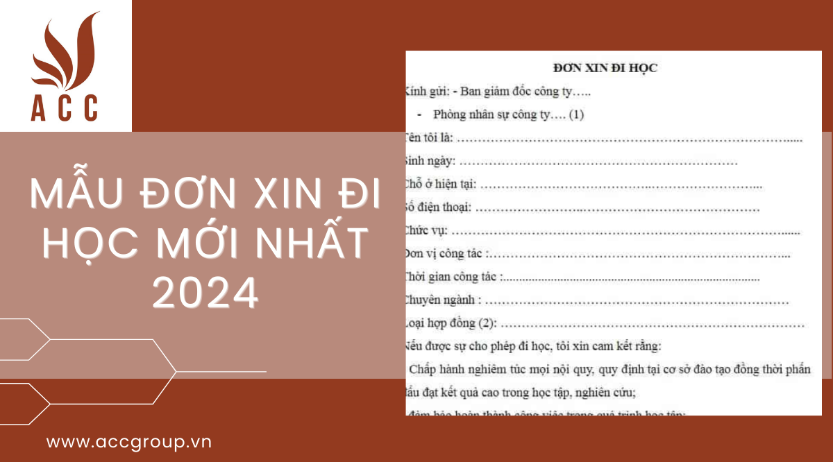 Mẫu đơn xin đi học mới nhất 2024