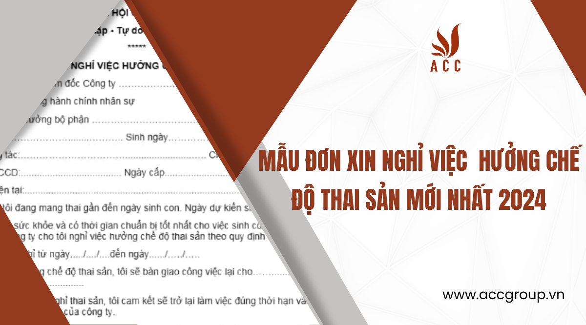 Mẫu đơn xin nghỉ việc hưởng chế độ thai sản mới nhất 2024