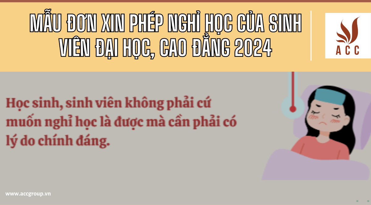 Mẫu đơn xin phép nghỉ học của sinh viên đại học, cao đẳng 2024